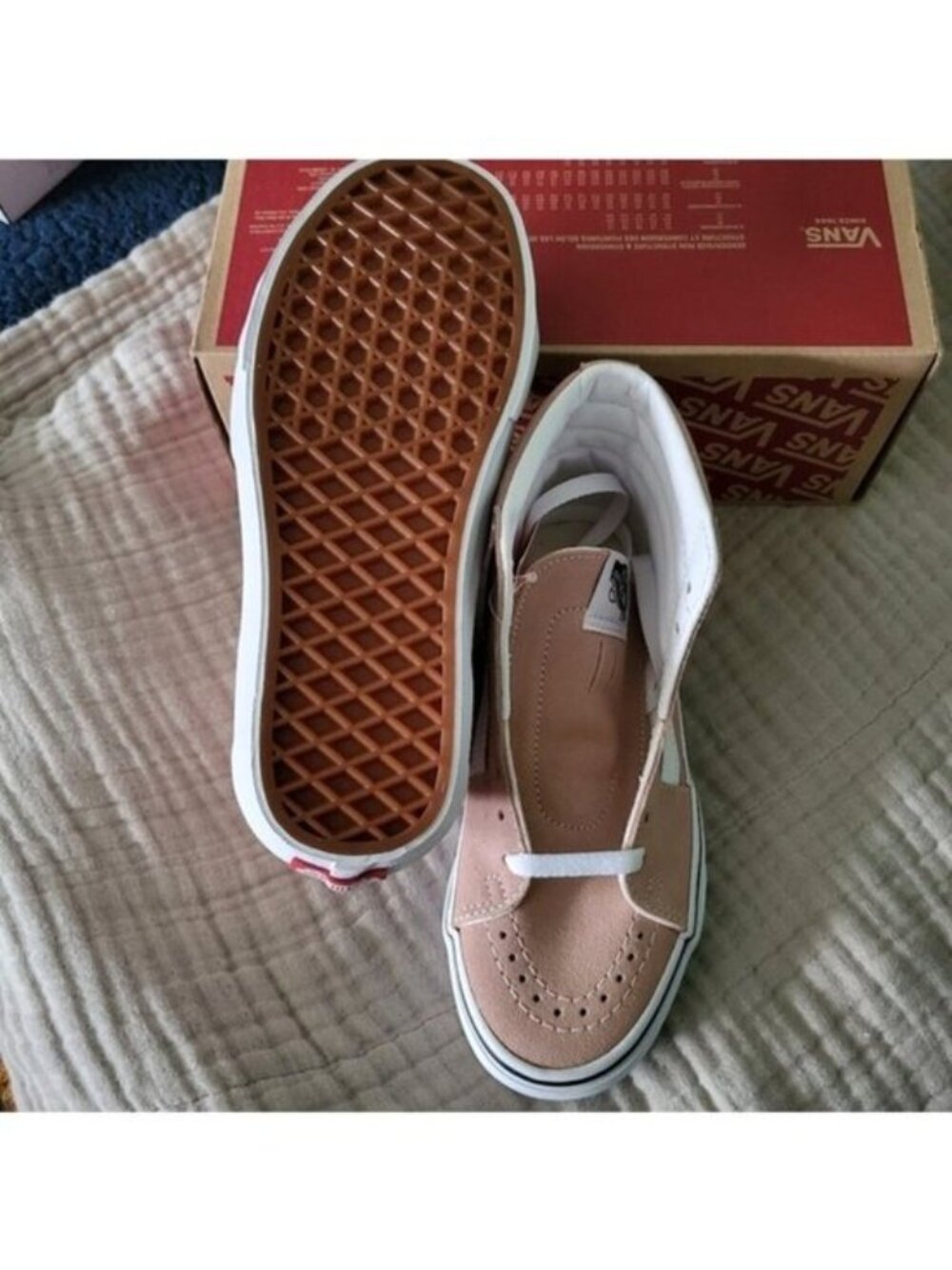 Vans Sk8 Hi Classic Women Size 5 Mahogany Rose and True White 0826 - Picture 8 of 9